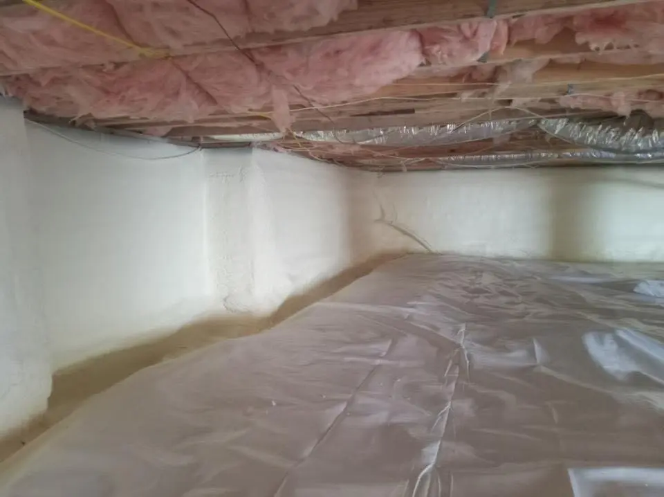 Crawl space encapsulation with closed-cell spray foam for Attic Insulation in Gloucester City
